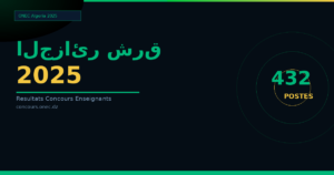 نتائج مسابقة الأساتذة 2025 الجزائر شرق — الطور الثانوي (432 منصب)