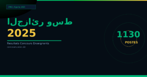 نتائج مسابقة الأساتذة 2025 ولاية الجزائر وسط — 1130 منصب (ابتدائي، متوسط، ثانوي)